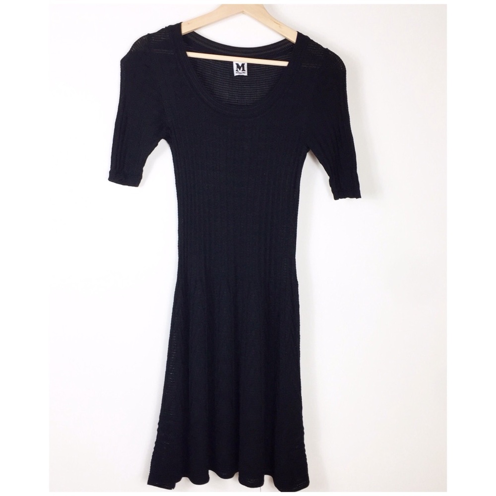 M Missoni Solid Zig Zag Short Sleeve Dress Size 38 - Picture 3 of 8